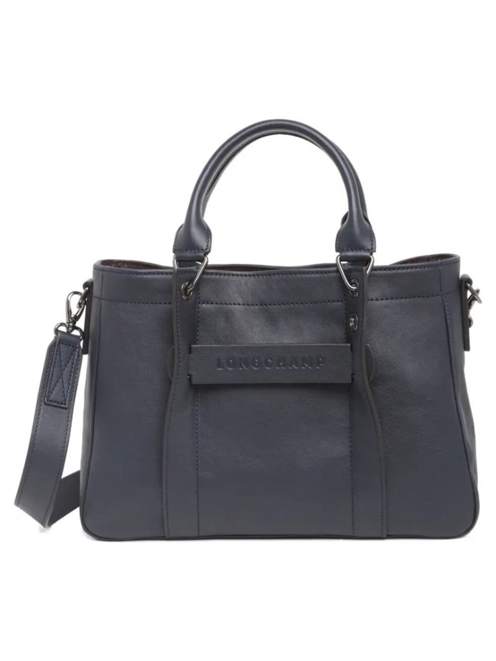 NWT LONGCHAMP 3D Small Leather Satchel Crossbody Bag Midnight Blue 100%AUTHENTIC